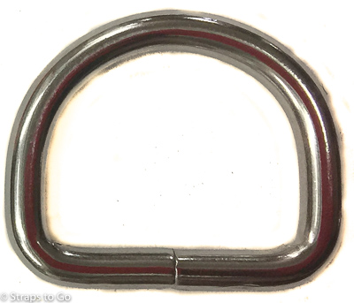 1 inch nickel plated welded d ring