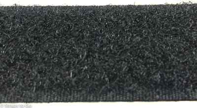 1" black polyester loop- sewing grade