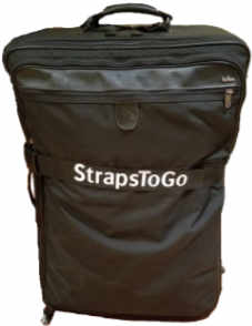 Black personalized luggage strap