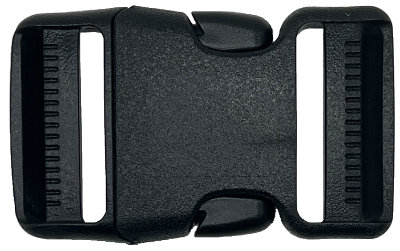 1.5 inch black side release double adjust buckle