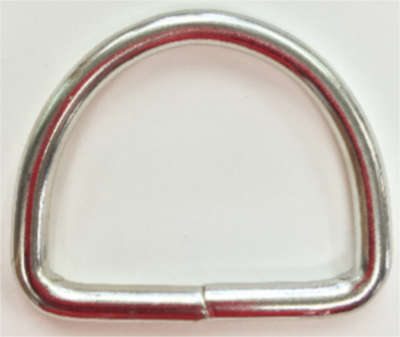1½" x ¼" steel D ring