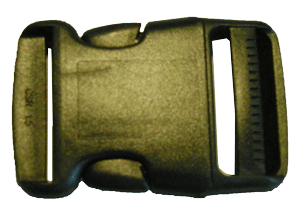 1½ inch black side release buckle