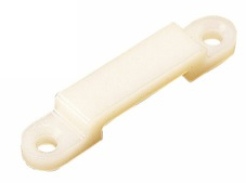 1 inch white plastic footmans loop