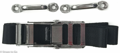 Battery box tie down strap kit
